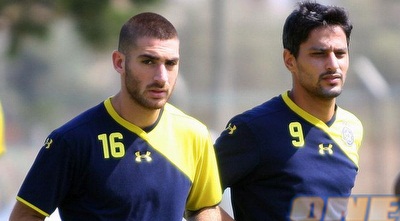 ברק יצחקי ואלירן עטר. האחרון ערך אימון מלא (יניב גונן) ברק יצחקי ואלירן עטר. האחרון ערך אימון מלא (יניב גונן)