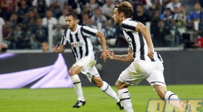 מרקיסיו בשיגעון אחרי שער היתרון של יובה (רויטרס)