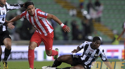 פלקאו. לא הצליח לכבוש במשחק בליגה האירופית. הלם (GettyImages) פלקאו. לא הצליח לכבוש במשחק בליגה האירופית. הלם (GettyImages)