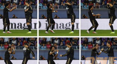 רונאלדו ומרסלו רוקדים (רויטרס) רונאלדו ומרסלו רוקדים (רויטרס)