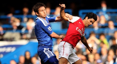 פרנק למפארד מול מיקל ארטטה (GettyImages) פרנק למפארד מול מיקל ארטטה (GettyImages)