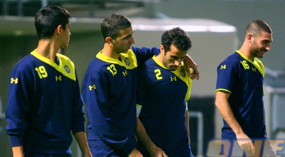 שחקני מכבי באימון (יניב גונן)