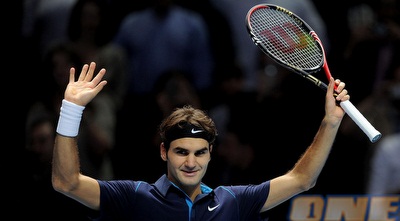 פדרר מודה לקהל אחרי הניצחון (GettyImages)