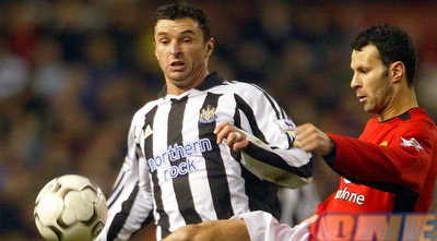 ספיד מול גיגס בימיו כשחקן ניוקאסל (רויטרס)