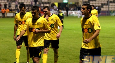 שחקני מכבי נתניה מאוכזבים (שי לוי) שחקני מכבי נתניה מאוכזבים (שי לוי)