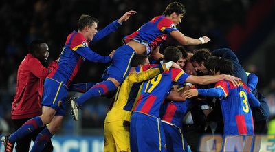 שחקני באזל חוגגים (GettyImages) שחקני באזל חוגגים (GettyImages)