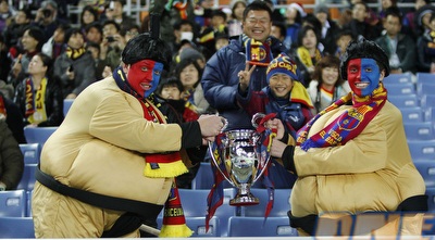 אוהדי ברצלונה מסתגלים ליפן (רויטרס)