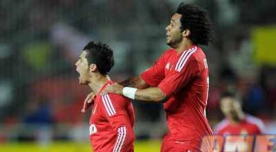 רונאלדו ומרסלו חוגגים (GettyImages)