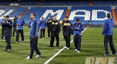 לא רק הקבוצות הישראליות. שחקני פונפראדינה מתרשמים מהברנבאו (GettyImages)