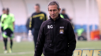 רונן גבאי. שימו לב לסמל על הטרנינג (איתי ישראל)