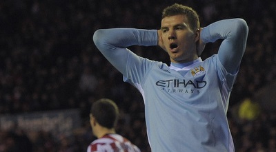 אדין דז´קו. המחמיצן העיקרי של סיטי באצטדיון האור (רויטרס)