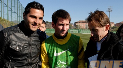 ליאו מסי באימון הבוקר של ברצלונה (מוחמד אל-חאג&acute;)