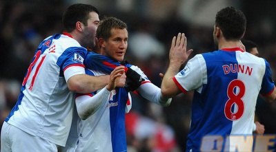 שחקני בלקבורן חוגגים (GettyImages)