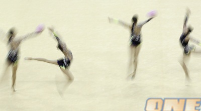 הנבחרת במהלך תרגיל הכדורים בלונדון (רויטרס)