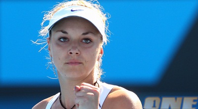 ליסיצקי חוגגת ניצחון קל בדרך לסיבוב השלישי (GettyImages)