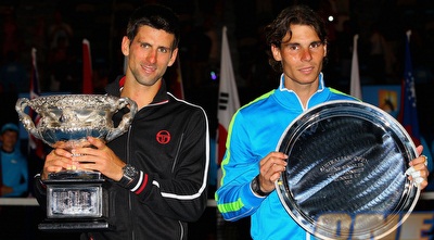 רפאל נדאל ונובאק ג´וקוביץ´ (GettyImages)