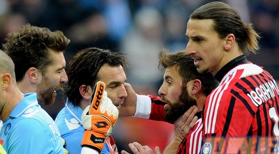 איברהימוביץ&acute; סותר לארוניקה. הקוון לא פיספס (GettyImages)