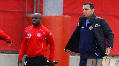 שירזי וטוטו תמוז באימון.  (שי לוי)