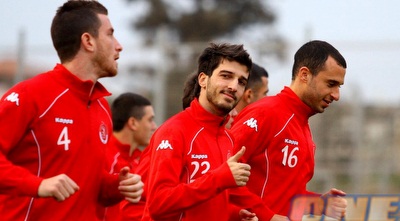 עומר דמארי, עומרי קנדה ומור שושן מחוייכים באימון (שי לוי)