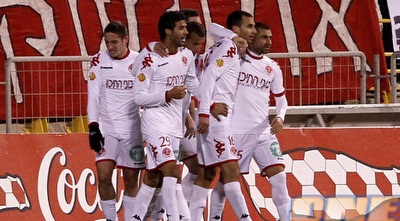 עומר דמארי חוגג את שערו ה-14 העונה (יוסי ציפקיס)