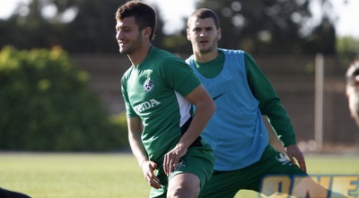 מוחמד גדיר וערן רוזנבאום מתכוננים (יוסי ציפקיס)