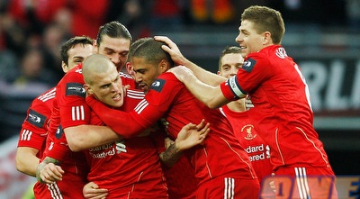 שחקני ליברפול עם שקרטל (GettyImages)