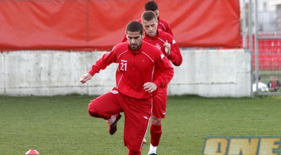 רועי גורדנה במהלך האימון (דרור רוזנפלד)