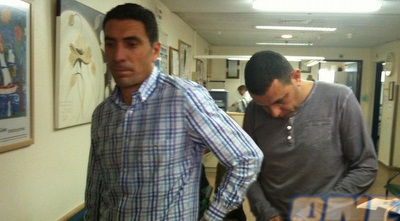 ניצן שירזי ויעקב הילל בבית החולים (ליאור טימור)