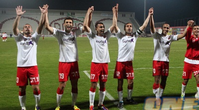 שחקני סכנין מודים לקהל (עמית מצפה)