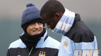 מנצ&acute;יני וטורה באימון (רויטרס)