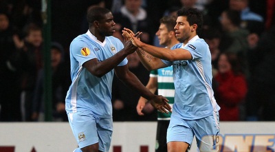 אגוארו וריצ´ארדס חוגגים (GettyImages)