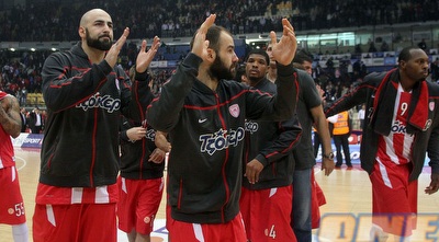שחקני אולימפיאקוס. המשימה שלהם הושלמה (GettyImages)
