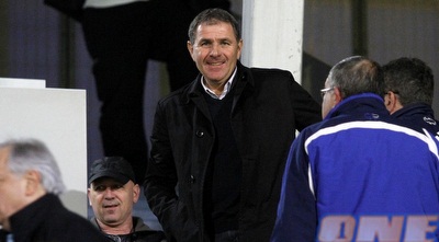 אלי גוטמן בבלומפילד. הגיע לצפות בשחקנים של מכבי וסכנין (יוסי ציפקיס)