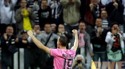 לאונרדו בונוצ´י חוגג (רויטרס)