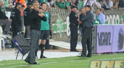 דני גולן ואלישע לוי בקריית אליעזר.  (עמית מצפה)