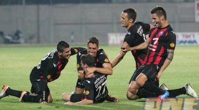 אבידור, עזאם, דורה, גלושצ´ביץ´ וממן חוגגים ניצחון חשוב (עמית מצפה)