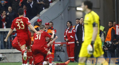 שחקני באיירן חוגגים, קסיאס מדוכא (רויטרס)