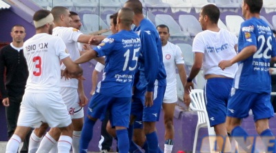 המהומות בסיום המשחק. בר&qout;ג ממשיכים לנקוט בצעדים נגד המתפרעים (חגי ניזרי)