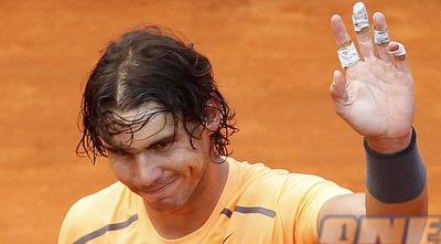 נדאל חוגג. גם הוא בחצי (GettyImages)