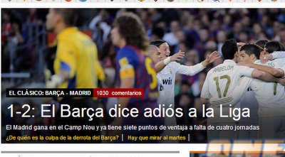 &qout;בארסה אומרת שלום לליגה&qout;. במונדו דפורטיבו סוגרים את העסק