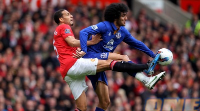 ריו פרדיננד עוצר את מרואן פלאיני (GettyImages)