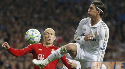 סרחיו ראמוס לפני אריאן רובן (רויטרס)