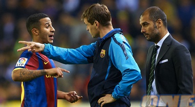 טיטו וילאנובה עם פפ גוארדיולה. אם הוא יכול, גם תורג´מן (GettyImages)