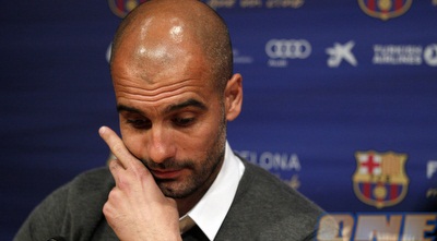 גוארדיולה מתקשה להסתיר את הרגשות (רויטרס)