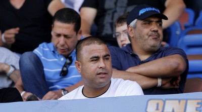 אבו סובחי ביציע בבלומפילד (יוסי ציפקיס)