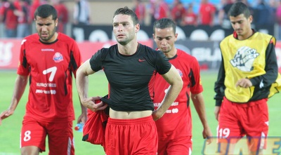 שחקני הפועל חיפה מאוכזבים בסיום (עמית מצפה)