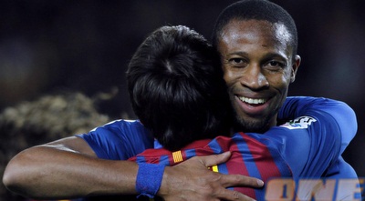 קייטה ומסי חוגגים (רויטרס)