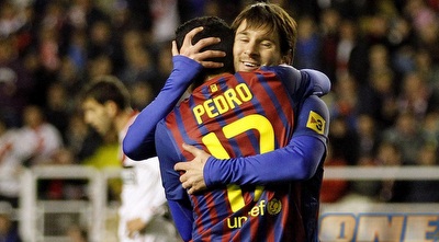 מסי ופדרו נהנים (GettyImages)