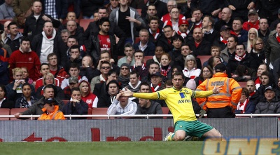 הולט חוגג. נוריץ´ קילקלה לארסנל (רויטרס)