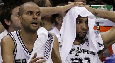 טים דאנקן וטוני פארקר. אכזבה (רויטרס)